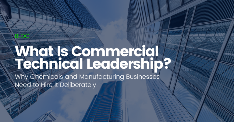 Commercial technical leadership is the senior function that bridges technical depth and commercial strategy. This guide explains what it is, what makes it rare, and how to hire for it in chemicals, manufacturing and personal care.